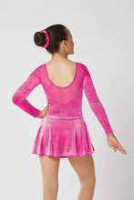 Load image into Gallery viewer, Mondor 2921 'Stella' Skating Dress, Fuchsia Stars
