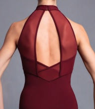 Load image into Gallery viewer, Bloch L3135 'Sidonie' High Neckline Weave Trim Detail Mesh Back Halter Leo
