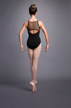 Load image into Gallery viewer, Bloch TWL3597 'Miro' Girls Scoop-Neck Mesh-Back Weave-Trim Detail Leo
