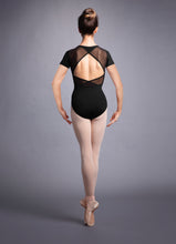 Load image into Gallery viewer, Bloch L3549 'Vidalia' Scoop Neck Mesh Wrap Back Cap Sleeve Leo

